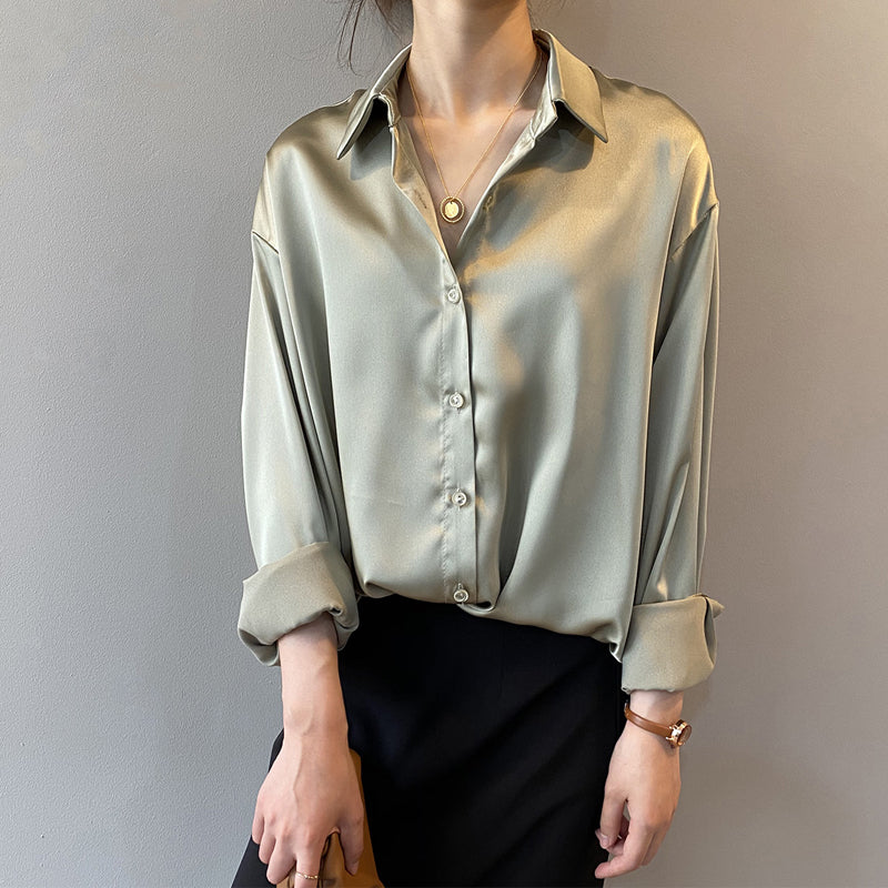 Long Sleeve Silk Shirt