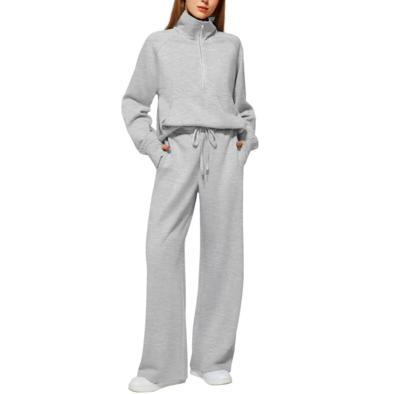 Loose Fit Two Piece Sweatshirt And Sweatpants Set