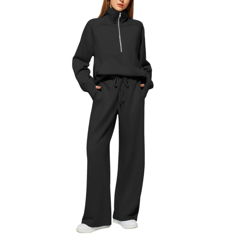 Loose Fit Two Piece Sweatshirt And Sweatpants Set