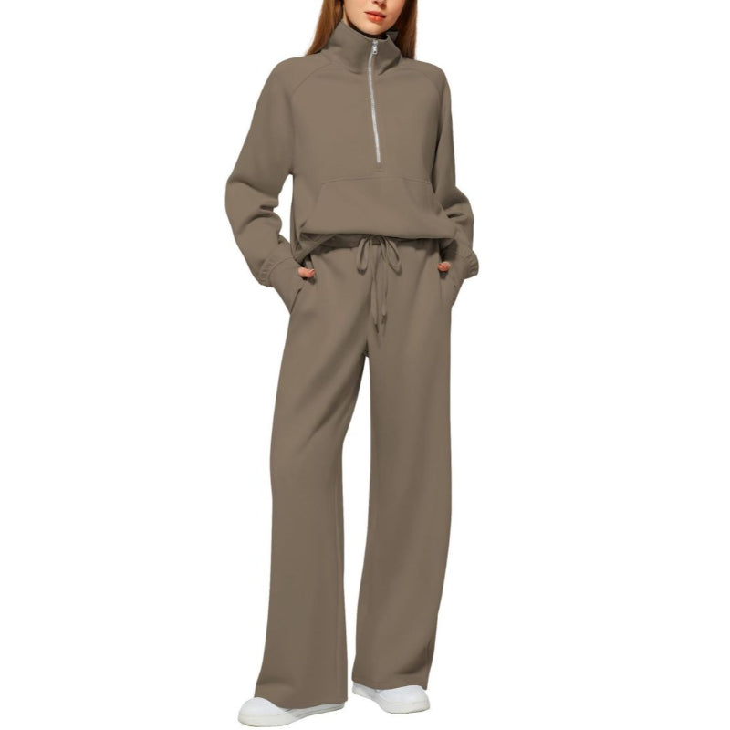 Loose Fit Two Piece Sweatshirt And Sweatpants Set