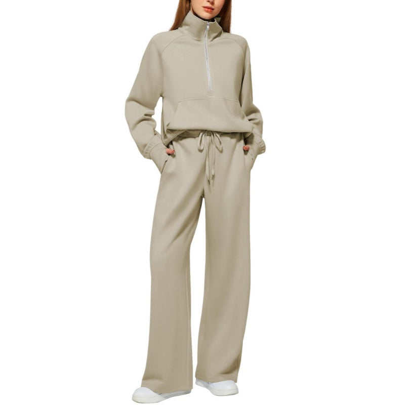 Loose Fit Two Piece Sweatshirt And Sweatpants Set