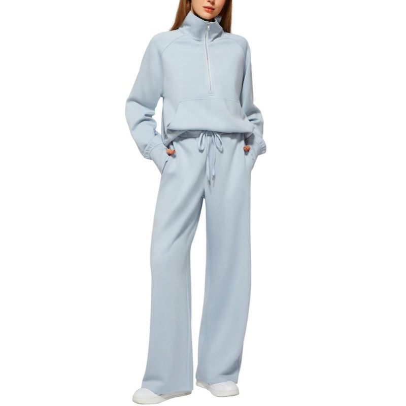 Loose Fit Two Piece Sweatshirt And Sweatpants Set