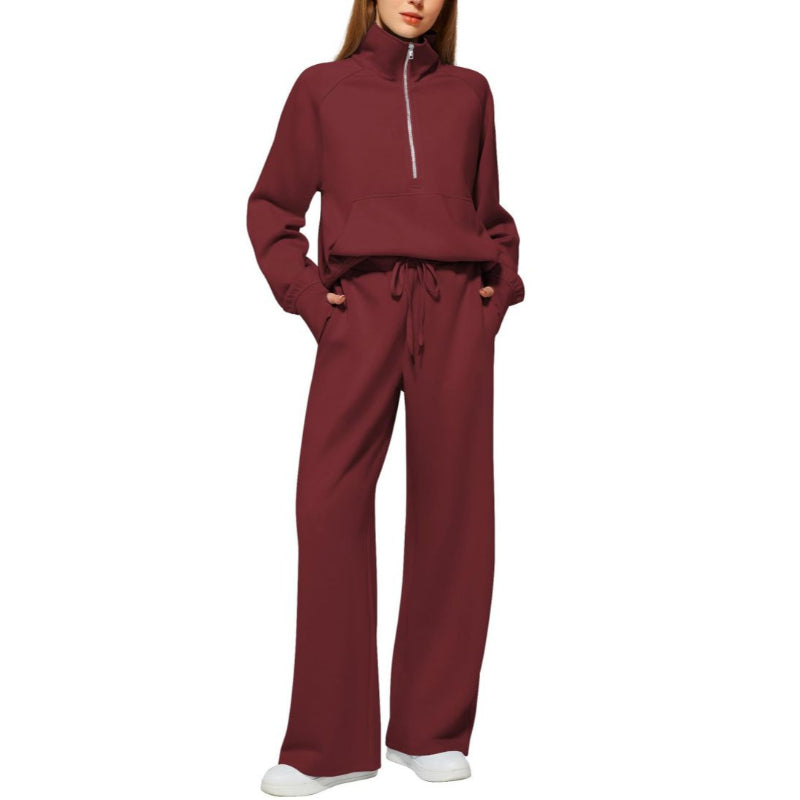 Loose Fit Two Piece Sweatshirt And Sweatpants Set