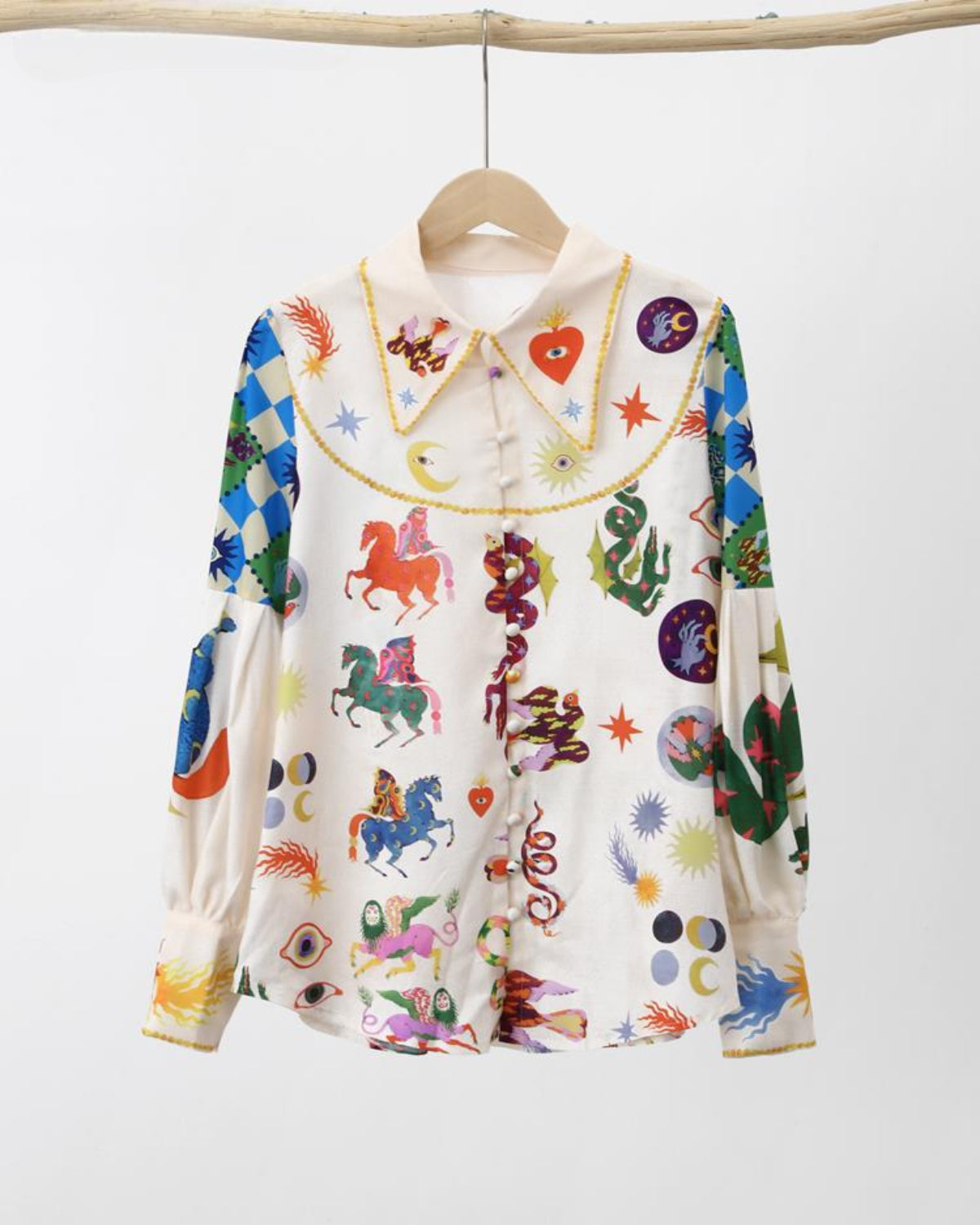 Printed Puff Sleeve Shirt