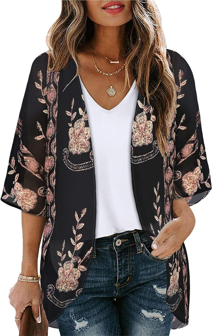 Printed Puff Sleeves Top