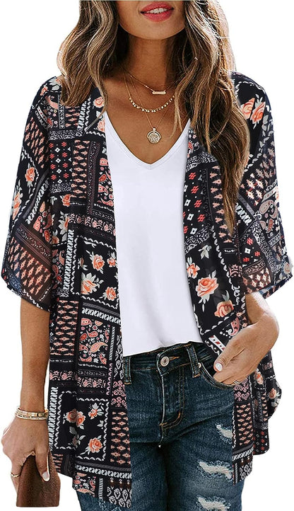 Printed Puff Sleeves Top