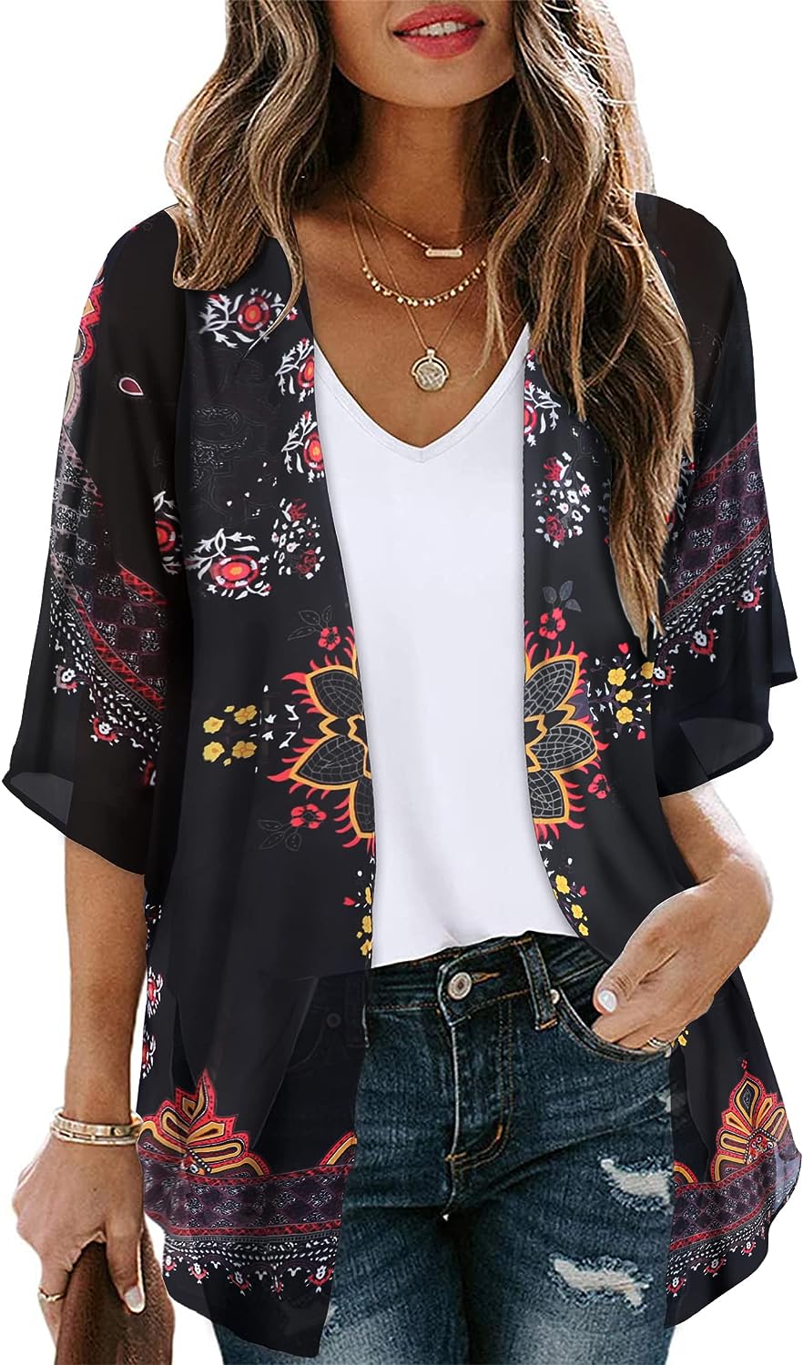 Printed Puff Sleeves Top