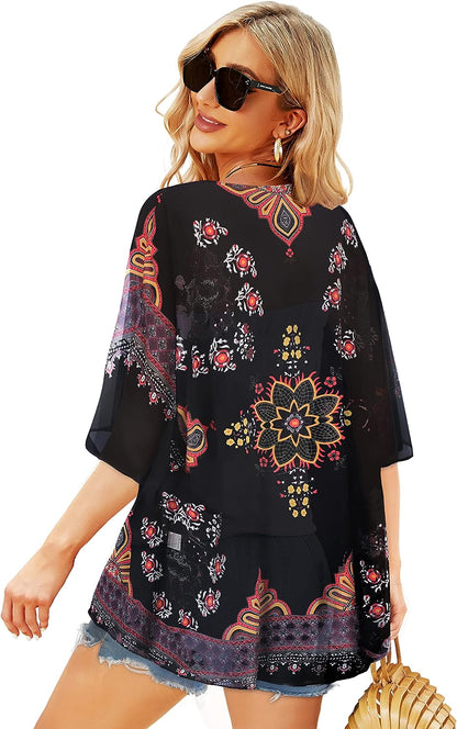 Printed Puff Sleeves Top