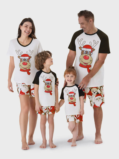 Reindeer Family Matching Shorts Set