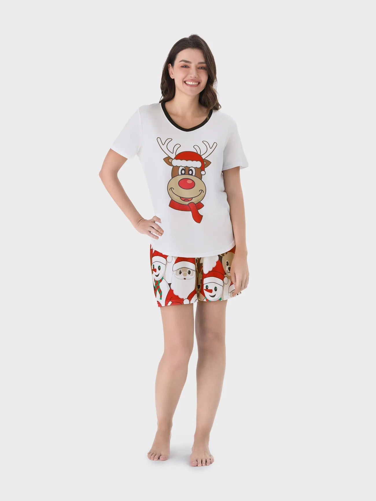 Reindeer Family Matching Shorts Set