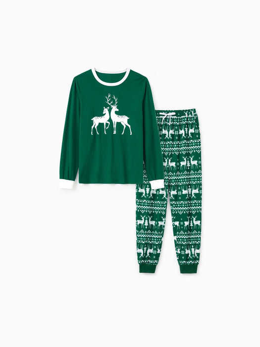 Reindeer Printed Family Matching Pajama Set