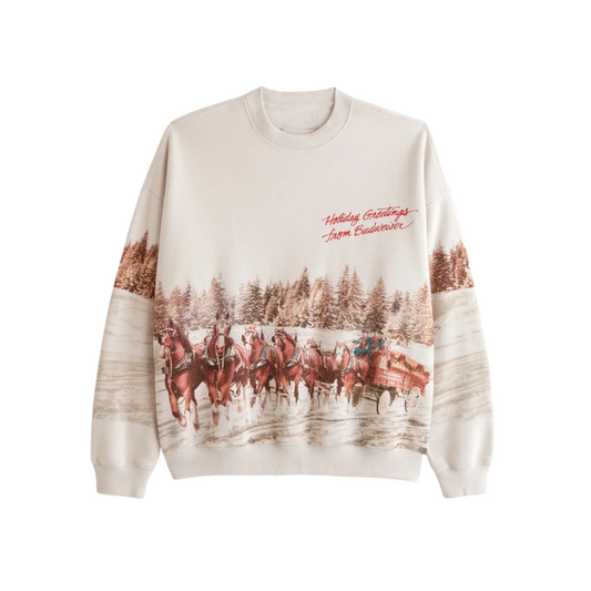 Sweatshirt With Scenic Forest Artwork Printed