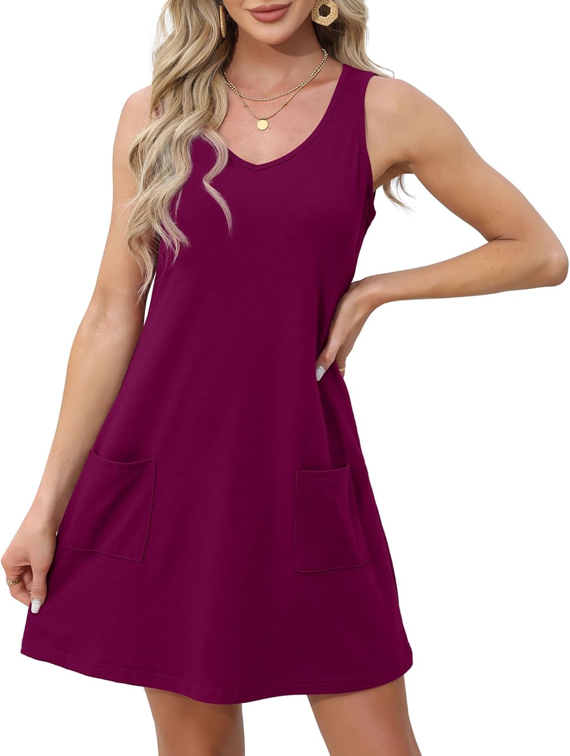 Sleeveless Sundresses Swimsuit Dress