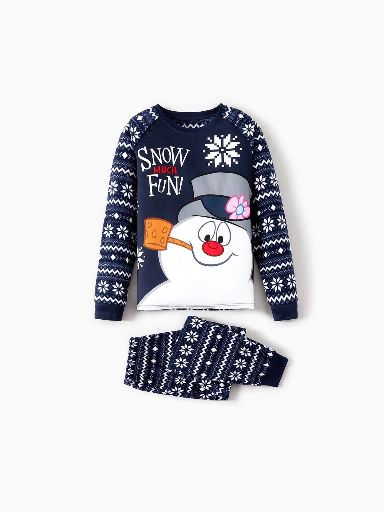 Snowman Graphic Print Family Matching Pajamas Set