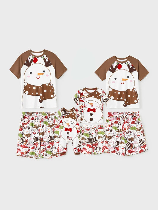 Snowman Printed Family Matching Pajama Set