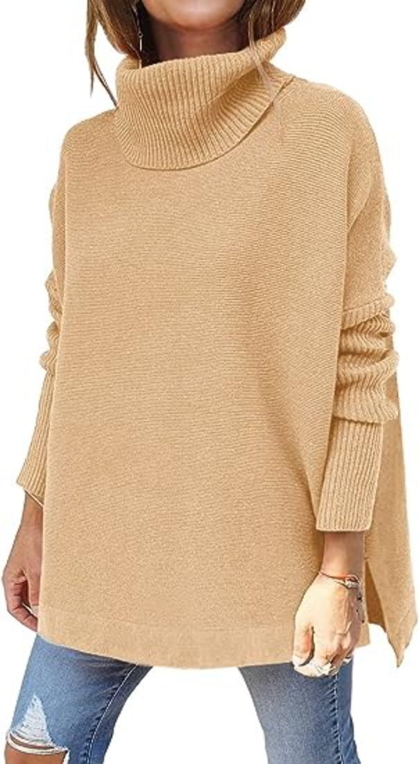 Oversized Turtleneck Sweater Top