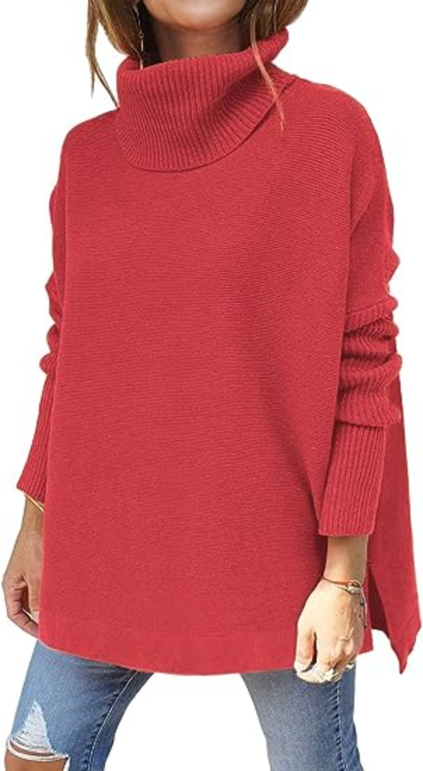 Oversized Turtleneck Sweater Top