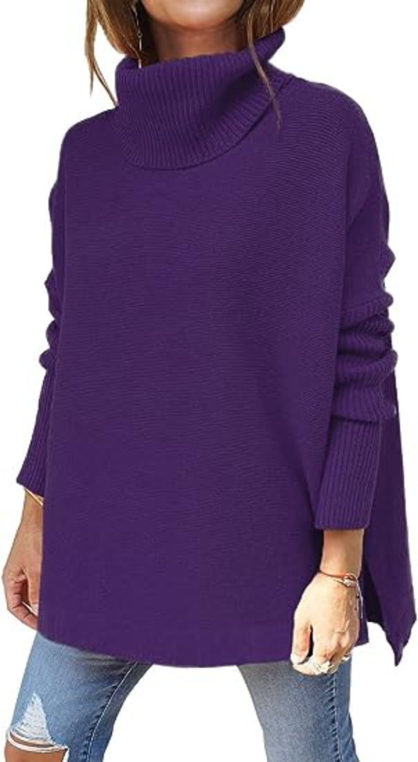 Oversized Turtleneck Sweater Top