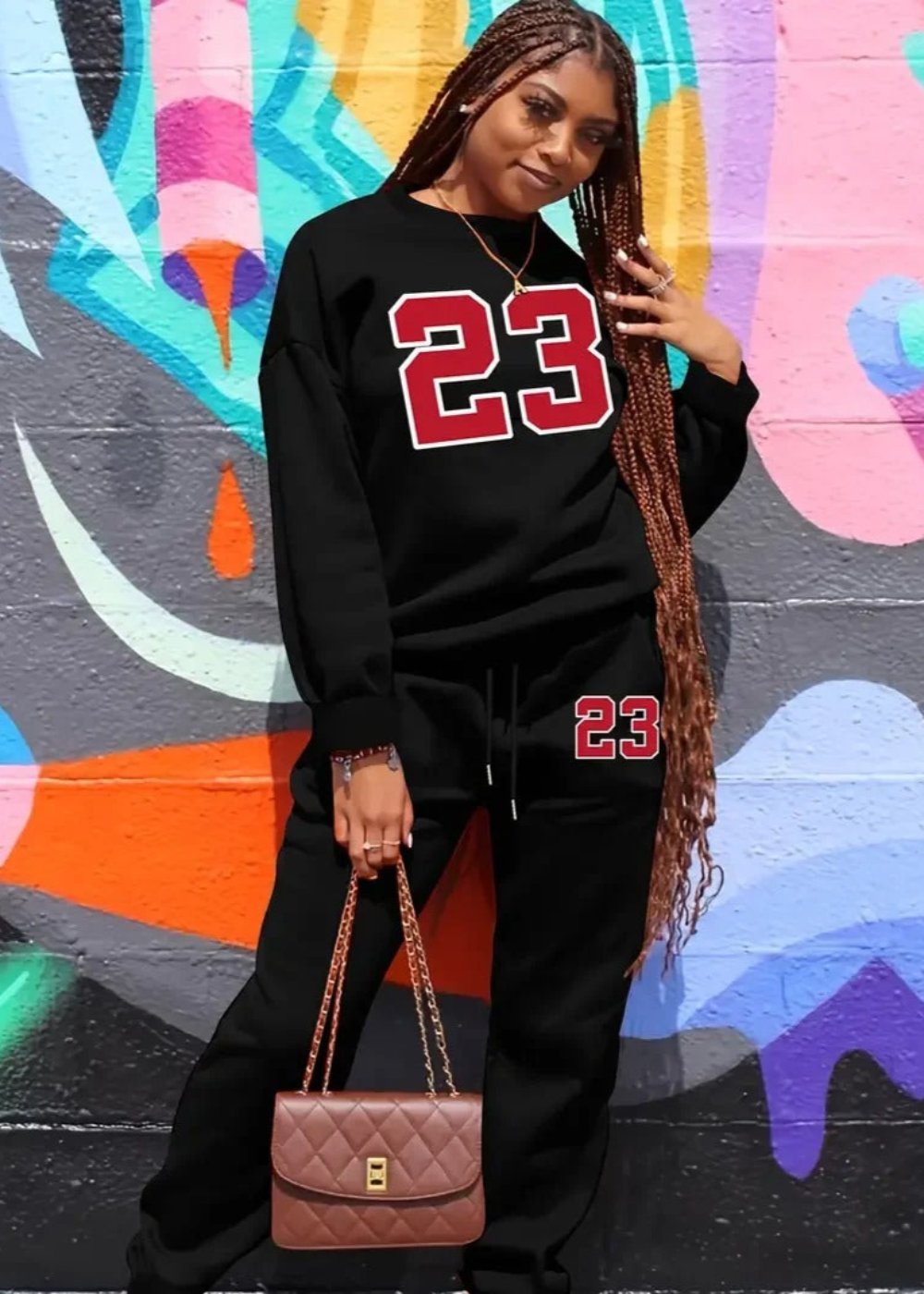 Two Piece Number Top And Jogger Pants Set