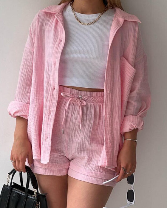 Two Piece Long Sleeve Outfits Suit