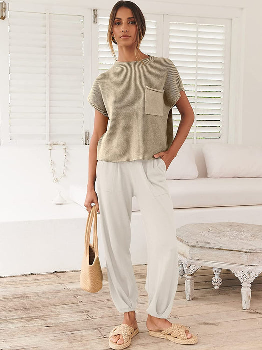 Two Piece Sweater And Pants Knit Set