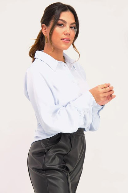 Full Sleeves Blouse With Button Detailing