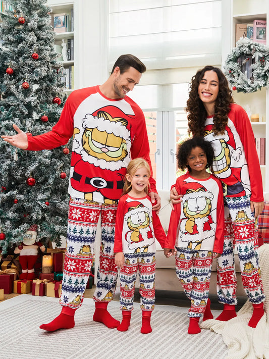 Printed Garfield Family Matching Christmas Pajama Set