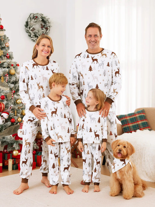 Festive Reindeer Family Matching Pajama Set