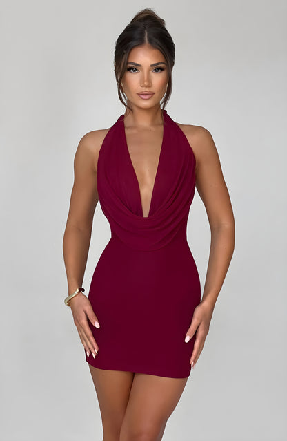 Classic Halter Mini Party Dress