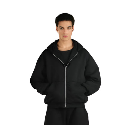 Zipper Hoodie And Sweatpants Set