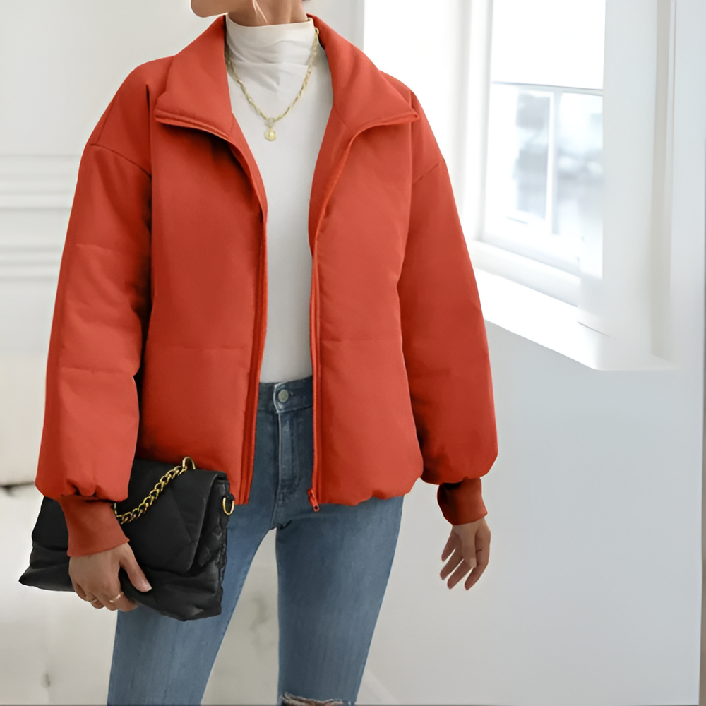 Versatile Puffer Jacket With Zippered Style