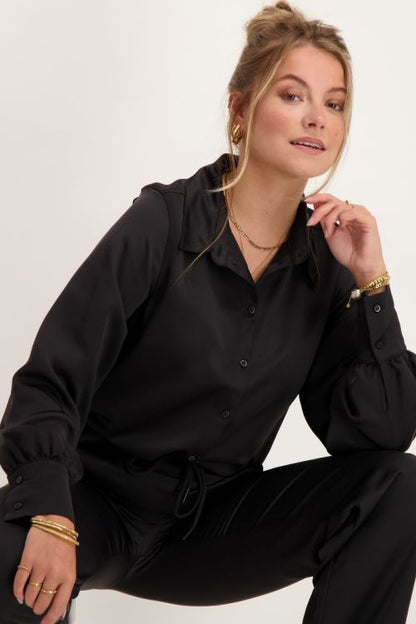 Full Sleeves Blouse With Button Detailing