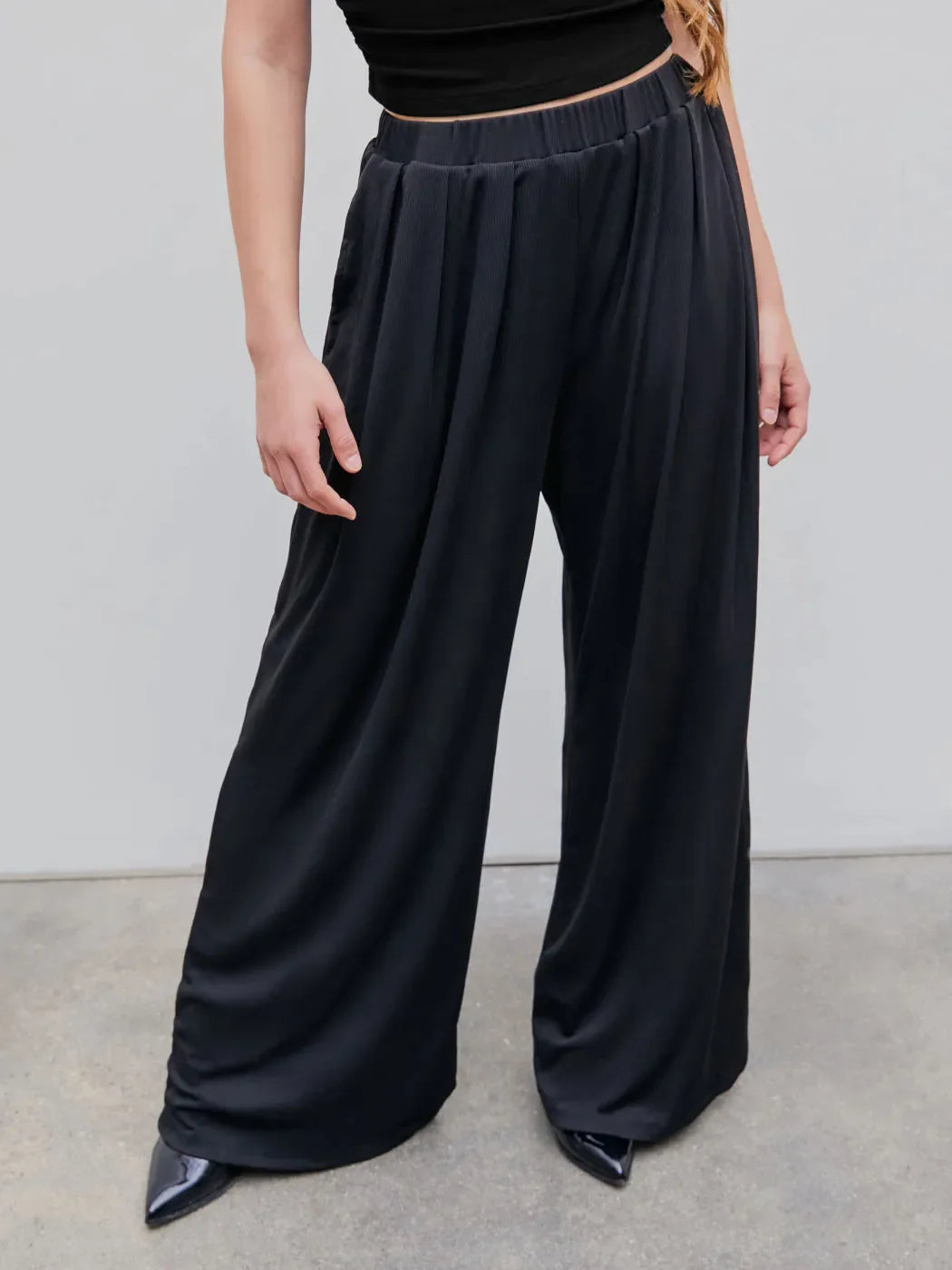 Stretchy High Elastic Wide Leg Pants