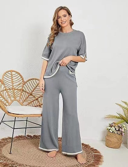 Classy Elastic Knit Lounge Set